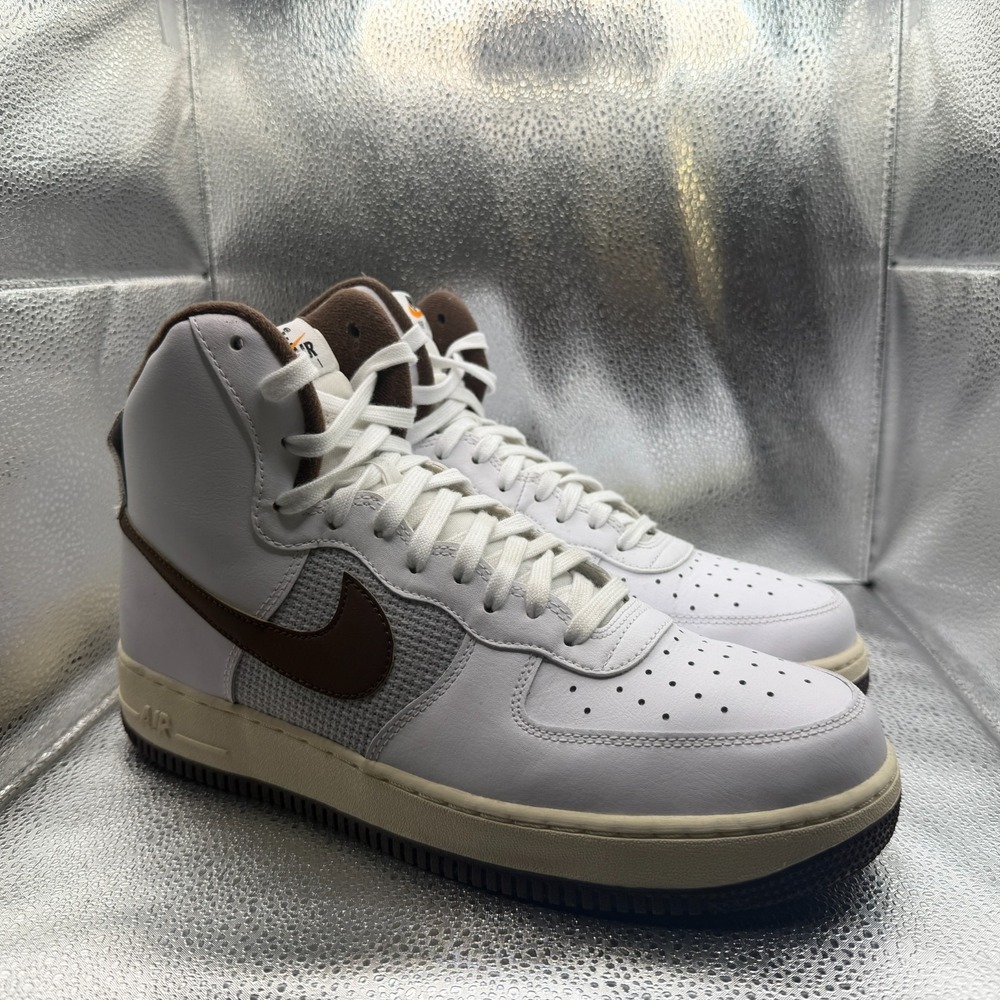 Size 11.5 Nike Air Force 1 High 07 LV8 White Light Gray Fog Sneakers DM0209-101